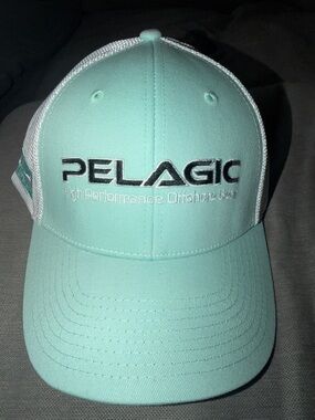Pelagic Mint Green and White Mesh Cap